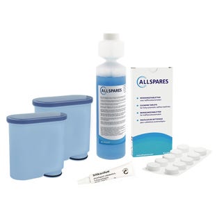 Conjunto de manutenção para máquina de café Philips / Saeco Comprimidos de limpeza + Filtro de água + Limpador de leite da AllSpares