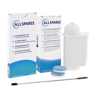 Kit de limpeza e manutenção para máquinas de café Comprimidos de limpeza + Comprimidos descalcificantes + Filtro de água adequado para Neff VeroSeries