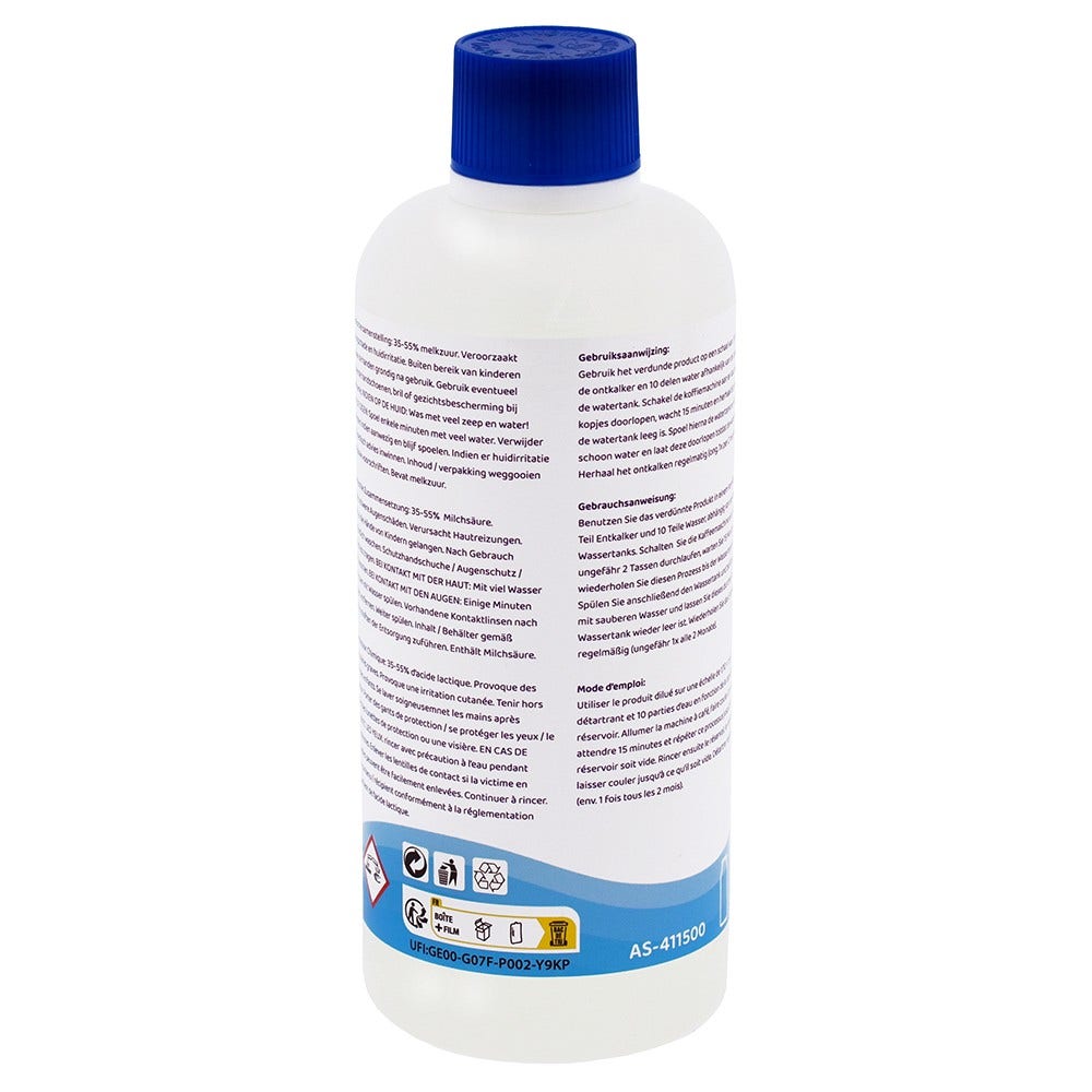 Kit de manutenção para máquina de café compatível com AEG, filtro de água + descalcificante (500 ml)