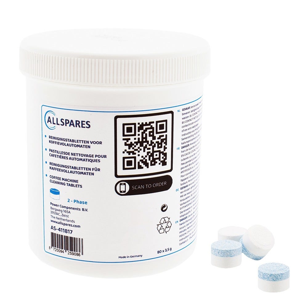 Pastilhas de Limpeza 2-em-1 adequadas para máquinas de café Jura (80 unidades) 62535 / 62715