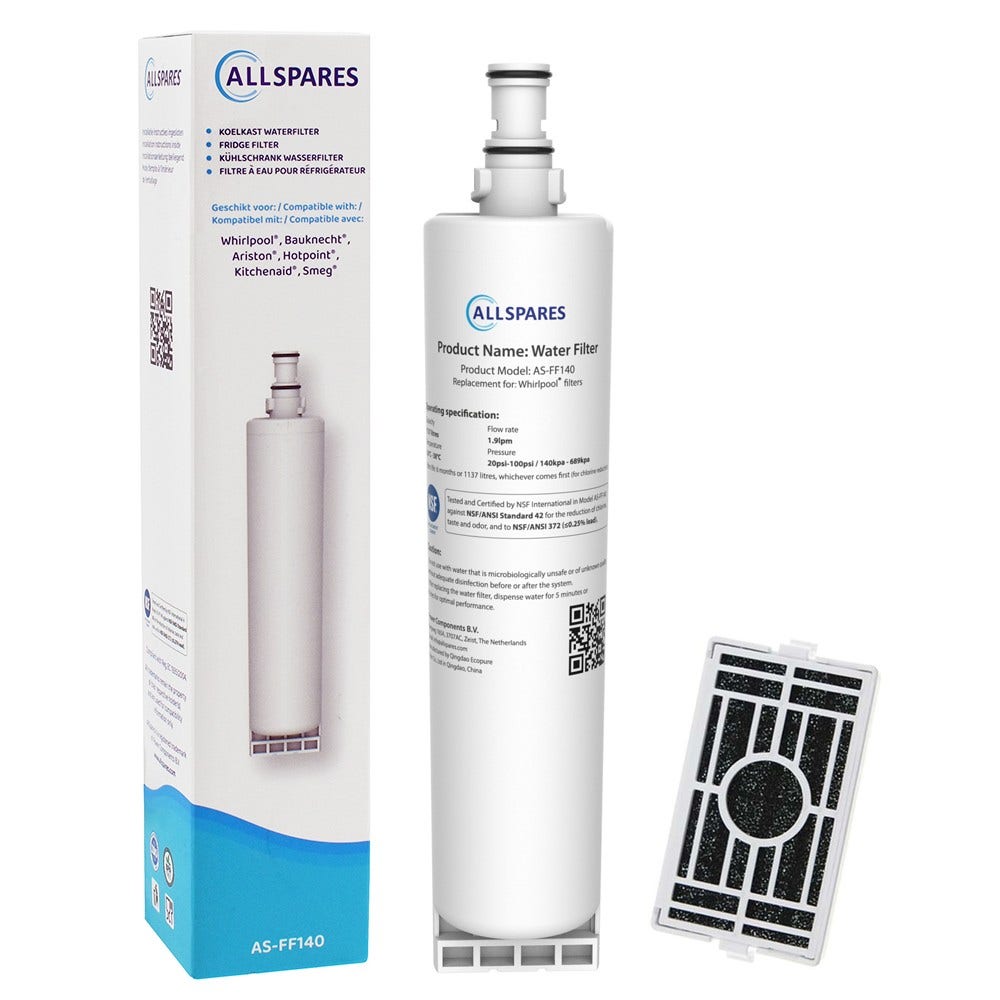 Kit de substituição filtro de ar + filtro de água para frigorífico Whirlpool