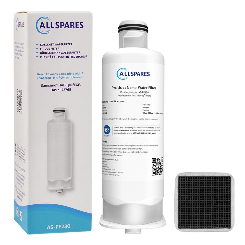 Kit de substituição filtro de ar + filtro de água para frigorífico compatível com Samsung