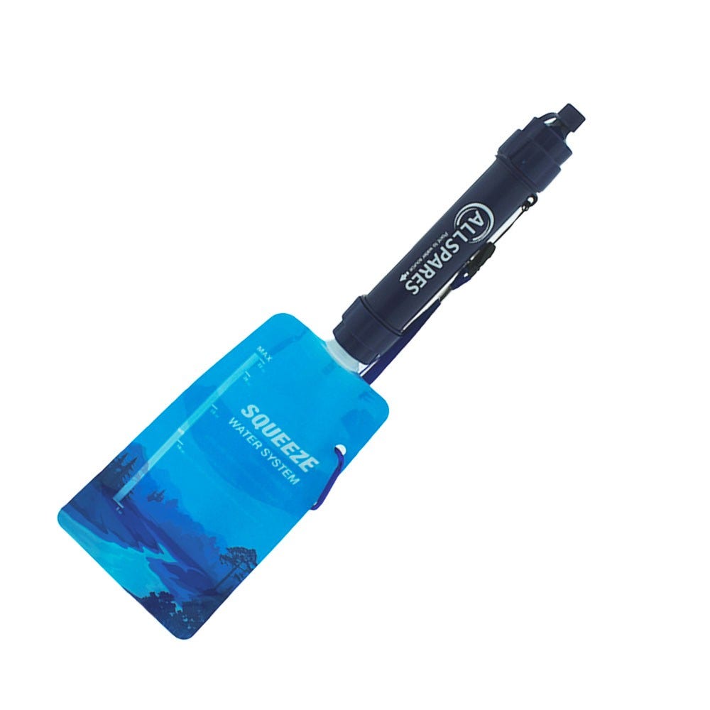 Filtro de água outdoor AllSpares com garrafa 0.65L Squeezable Pouch (3X)
