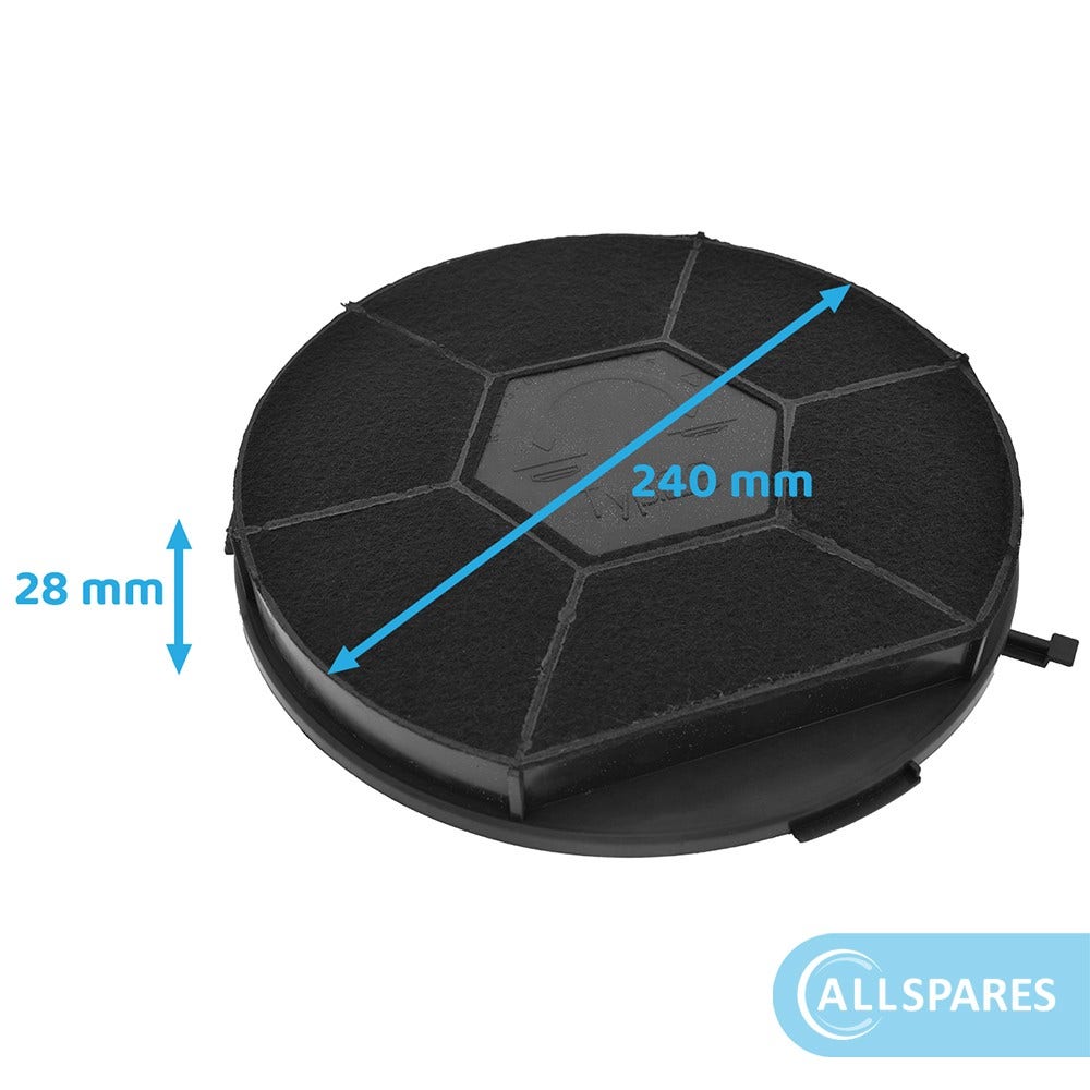 Filtro de carvão ativo compatível com Ignis tipo 28 / CHF28/1 / CHF289B