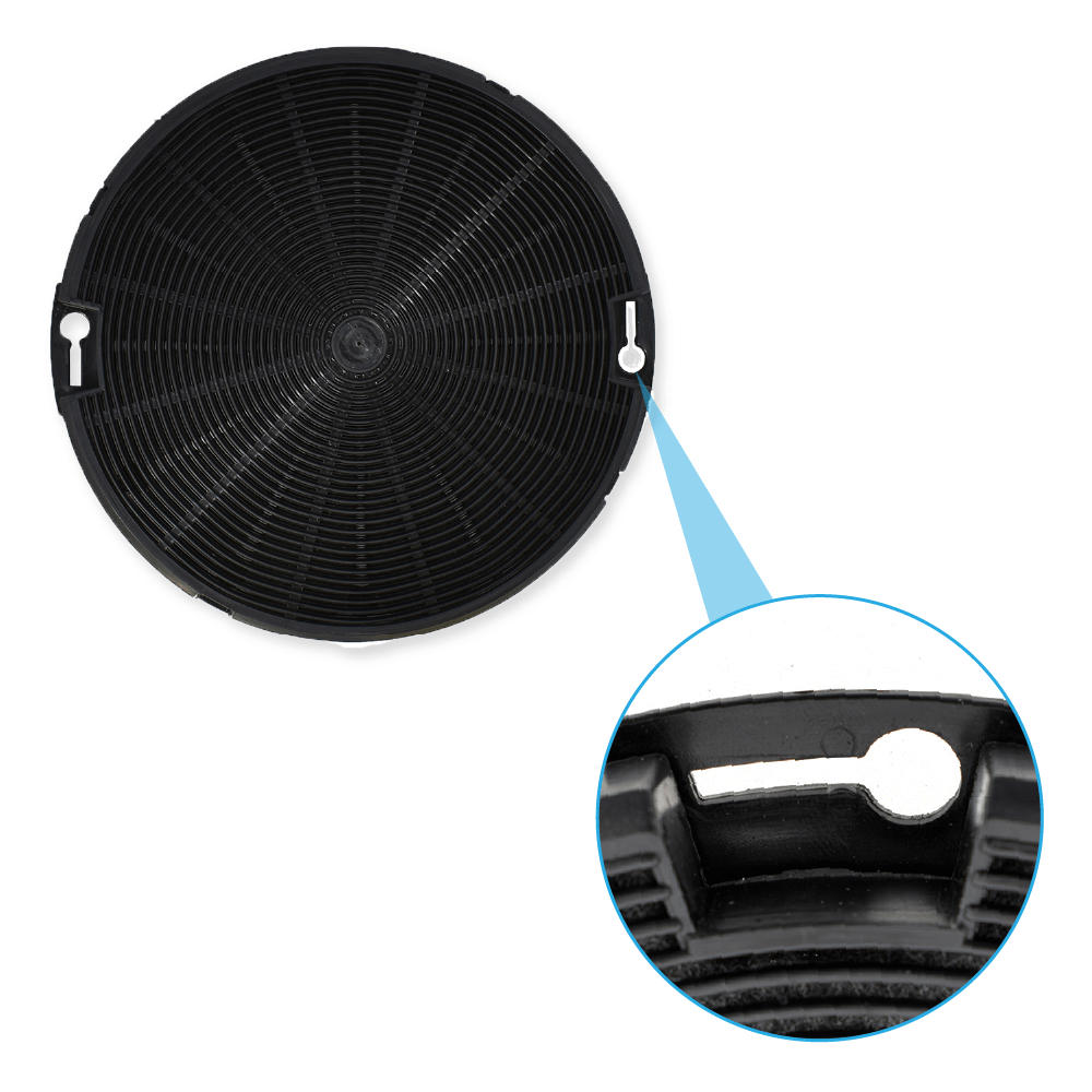 Filtro de carvão ativo compatível com Beko KF9197059543 (2X)