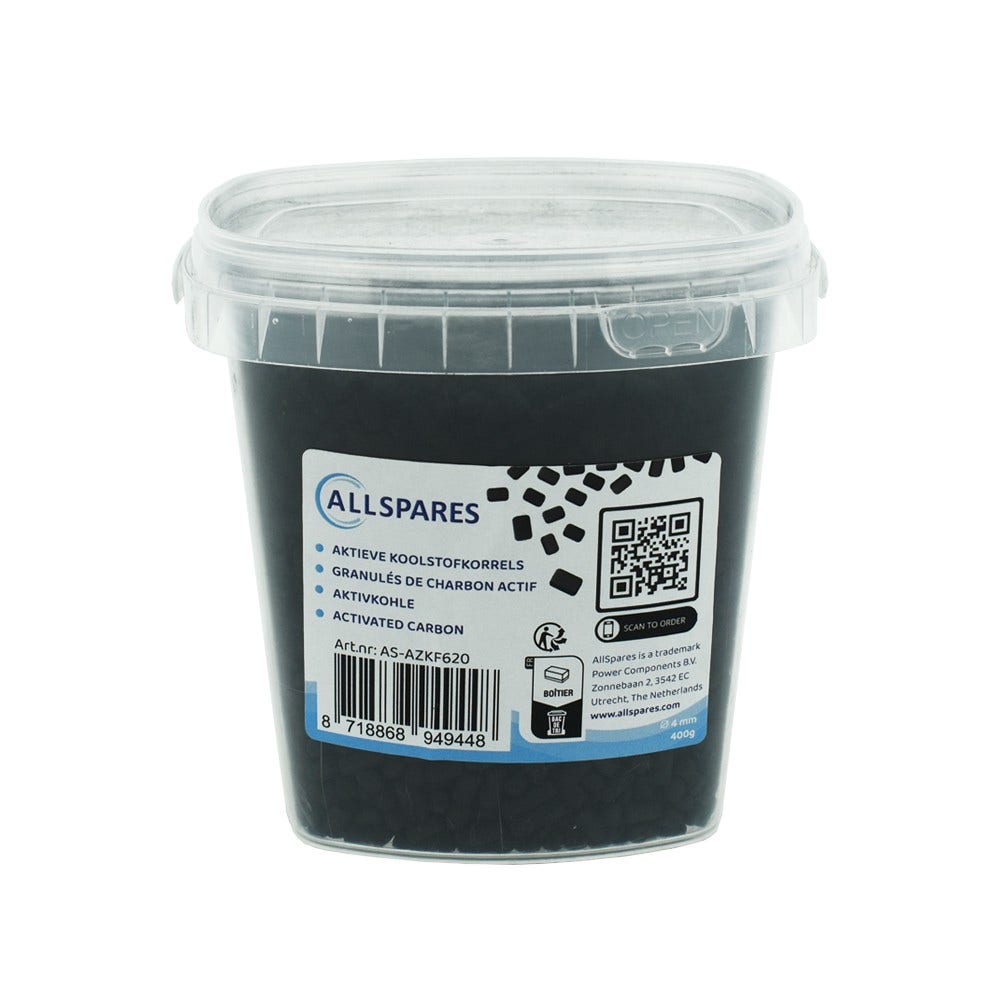 Grânulos de carvão ativado AllSpares Universal - 400gr
