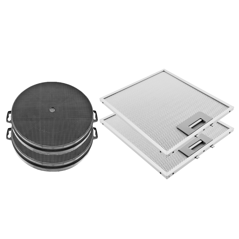 Filtro de carbono (2 unidades) + Filtro metálico (2 unidades) compatível com Brandt AD1070X