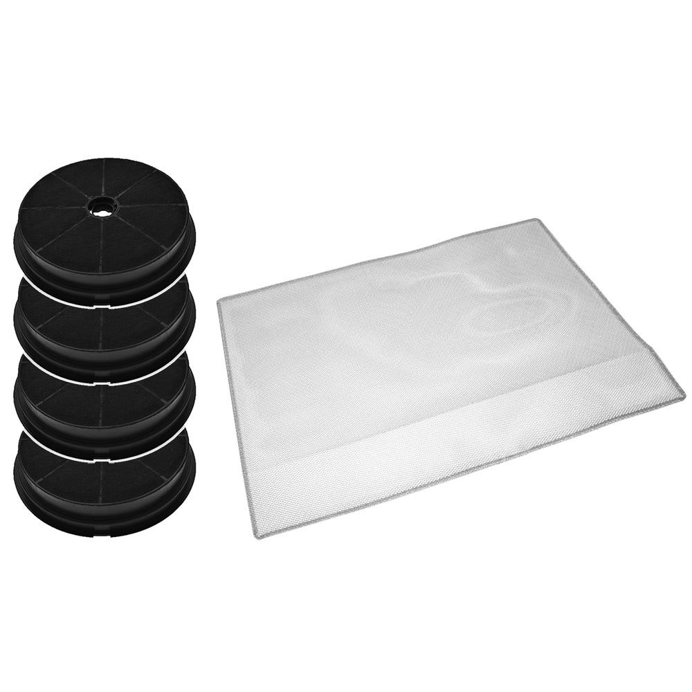 Filtro de carvão ativo compatível com CATA F-2060 / F-2260 (4X) + filtro metálico (1X)