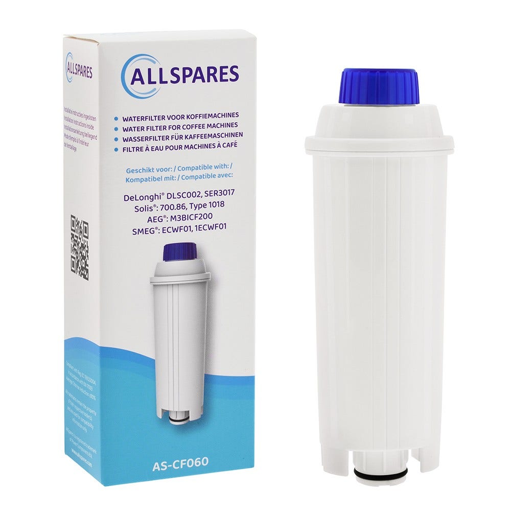 Kit de manutenção para máquina de café, cartucho de filtro + descalcificante (2x100 ml) compatível com DeLonghi