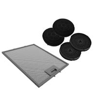 Filtro de carvão ativo + filtro metálico compatível com Elica Stripe (4X + 1X)