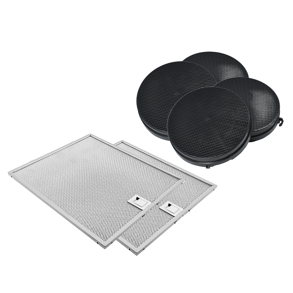 Filtro de carbono (4 unidades) + Filtro metálico (2 unidades) compatível com Falmec Quasar