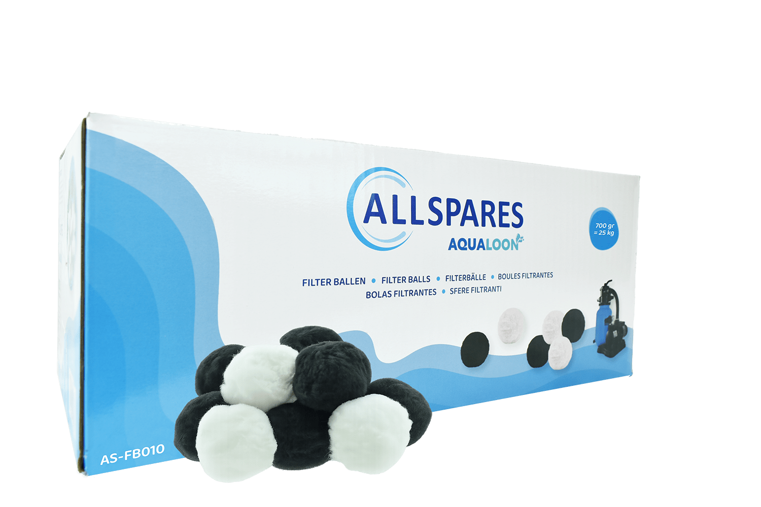 Bolas filtrantes para piscina compatível com Aqualoon 700g