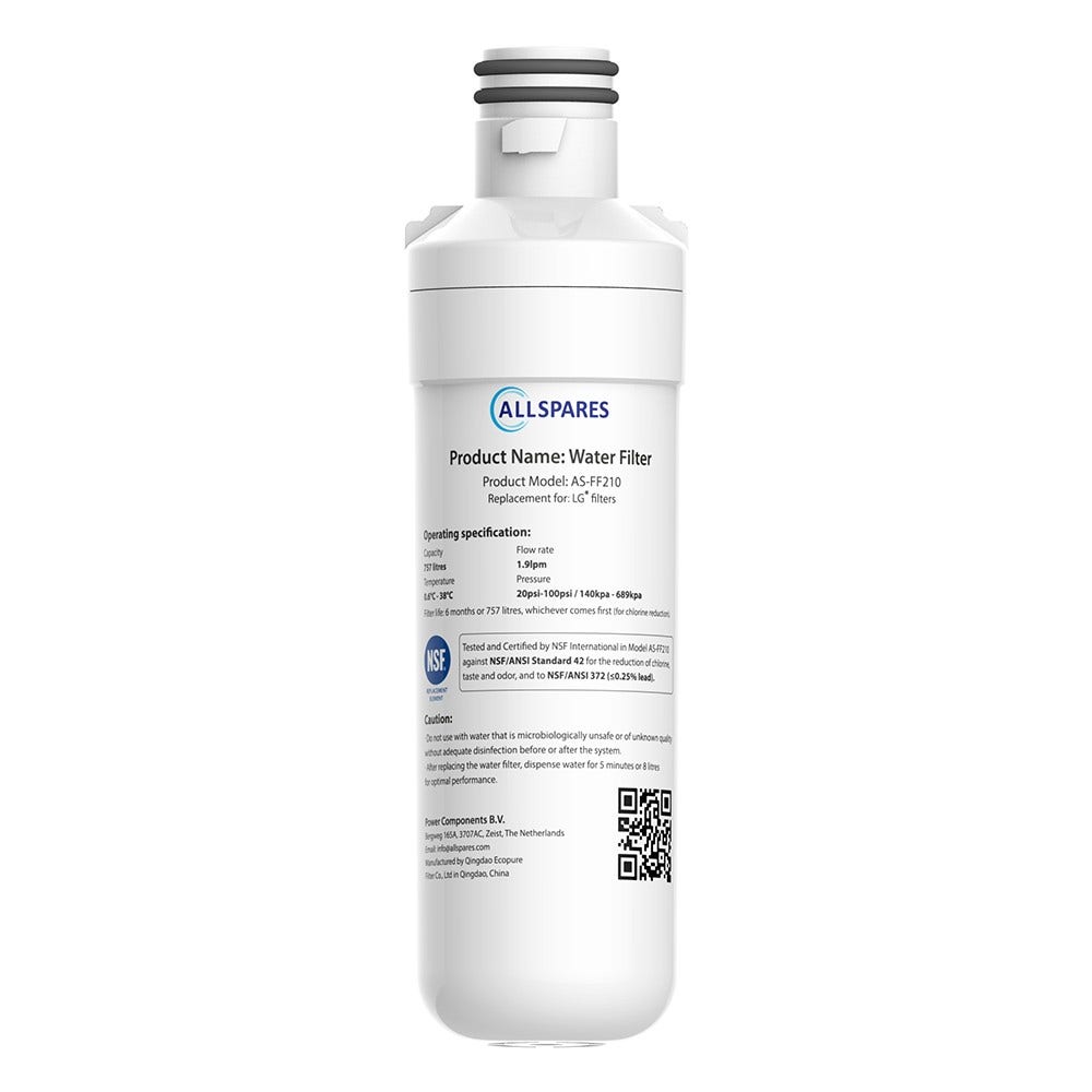 Filtro de água para frigorífico compatível com LG LT1000P / ADQ74793501