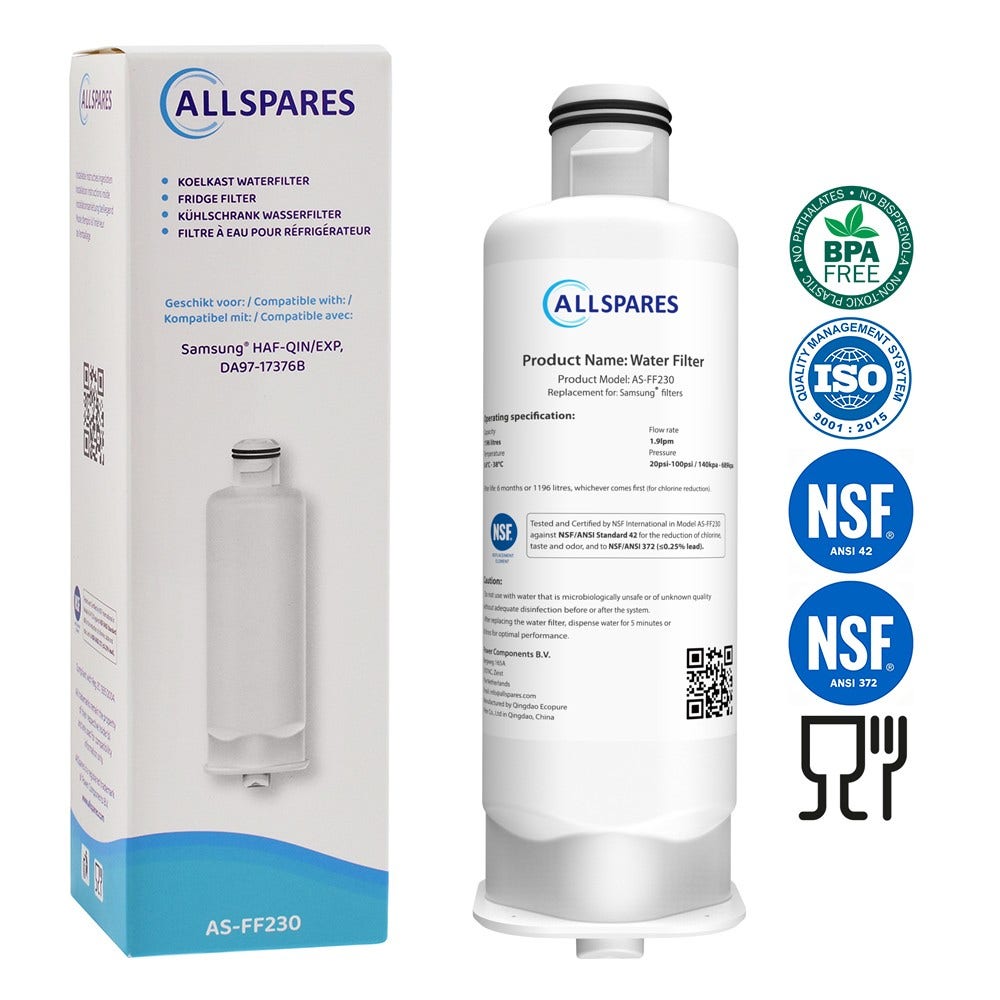 Filtro de água para frigorífico compatível com Samsung DA97-17376B / HAF-QIN/EXP