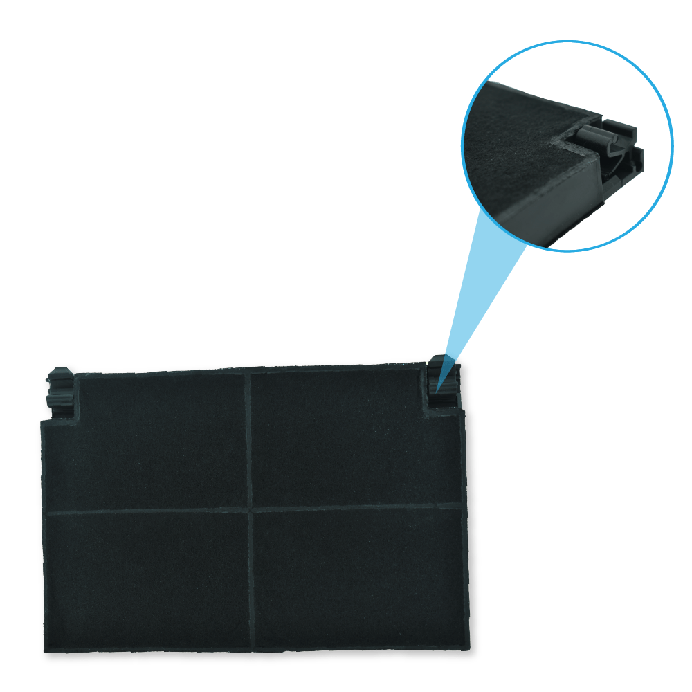 Filtro de carvão ativo compatível com Zanker MCFE16ST / 9029866028 (2X)