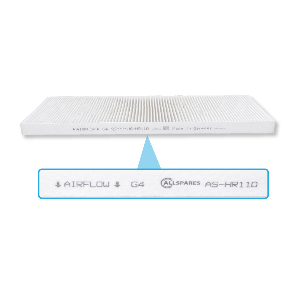 Filtro G4 compatível com Orcon HRC300 / HRC400 / EcoMax / MaxComfort (2X)