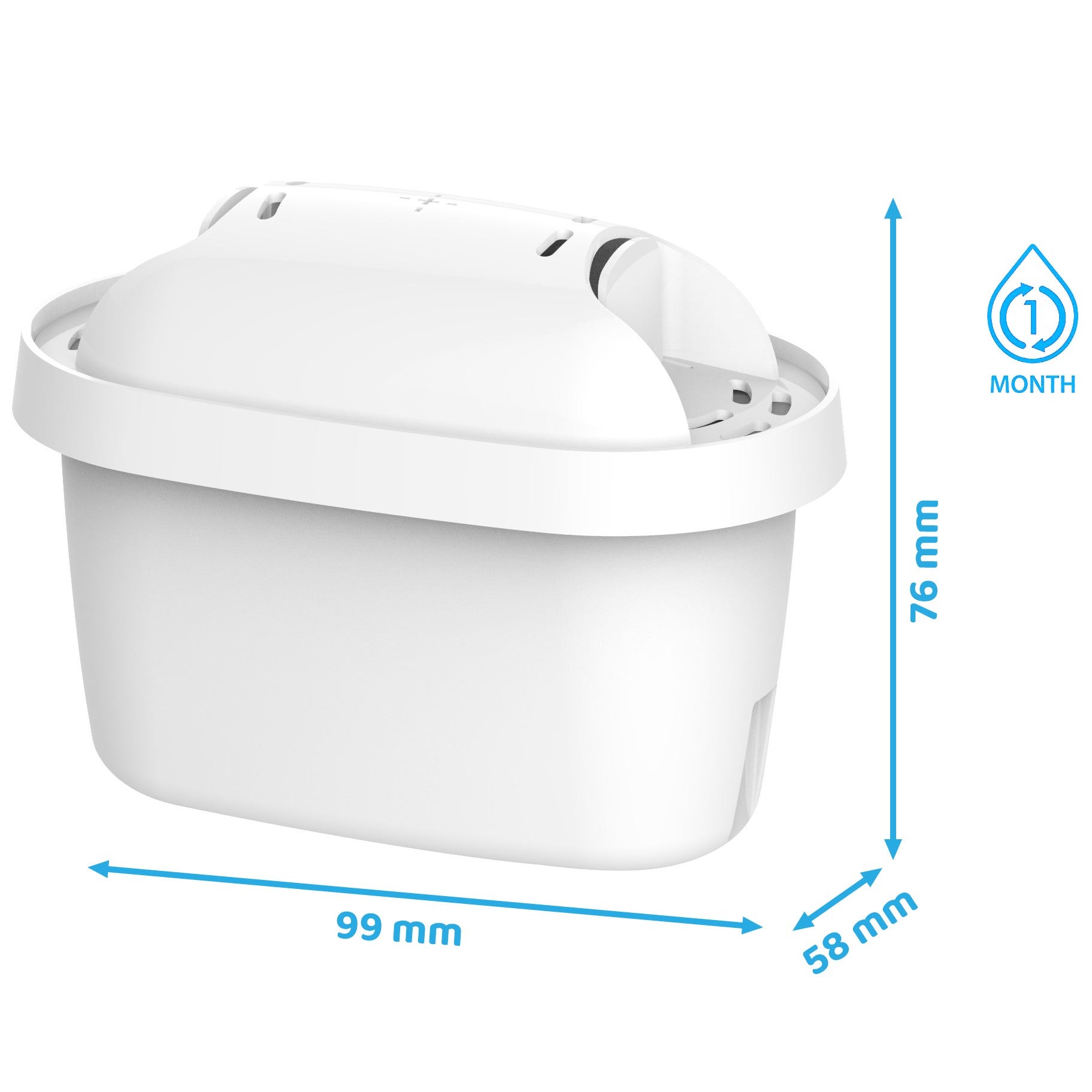 Jarro com filtro de água BRITA Marella 2,4 l + cartuchos AllSpares (6X)filtra PFAS