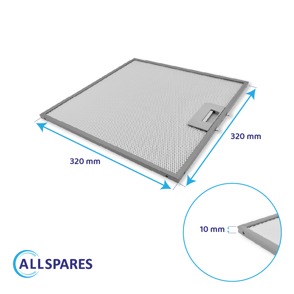 Filtro metálico AllSpares 320x320 mm 481248058144