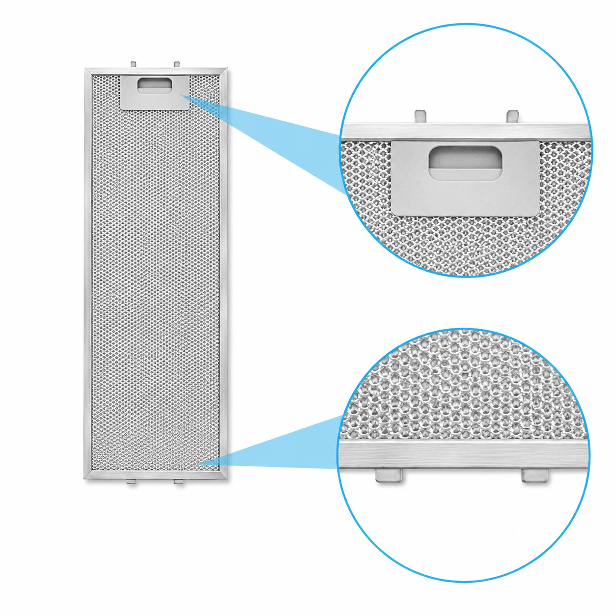 Filtro metálico AllSpares 532x176x9 mm 481248058305 / GF023B