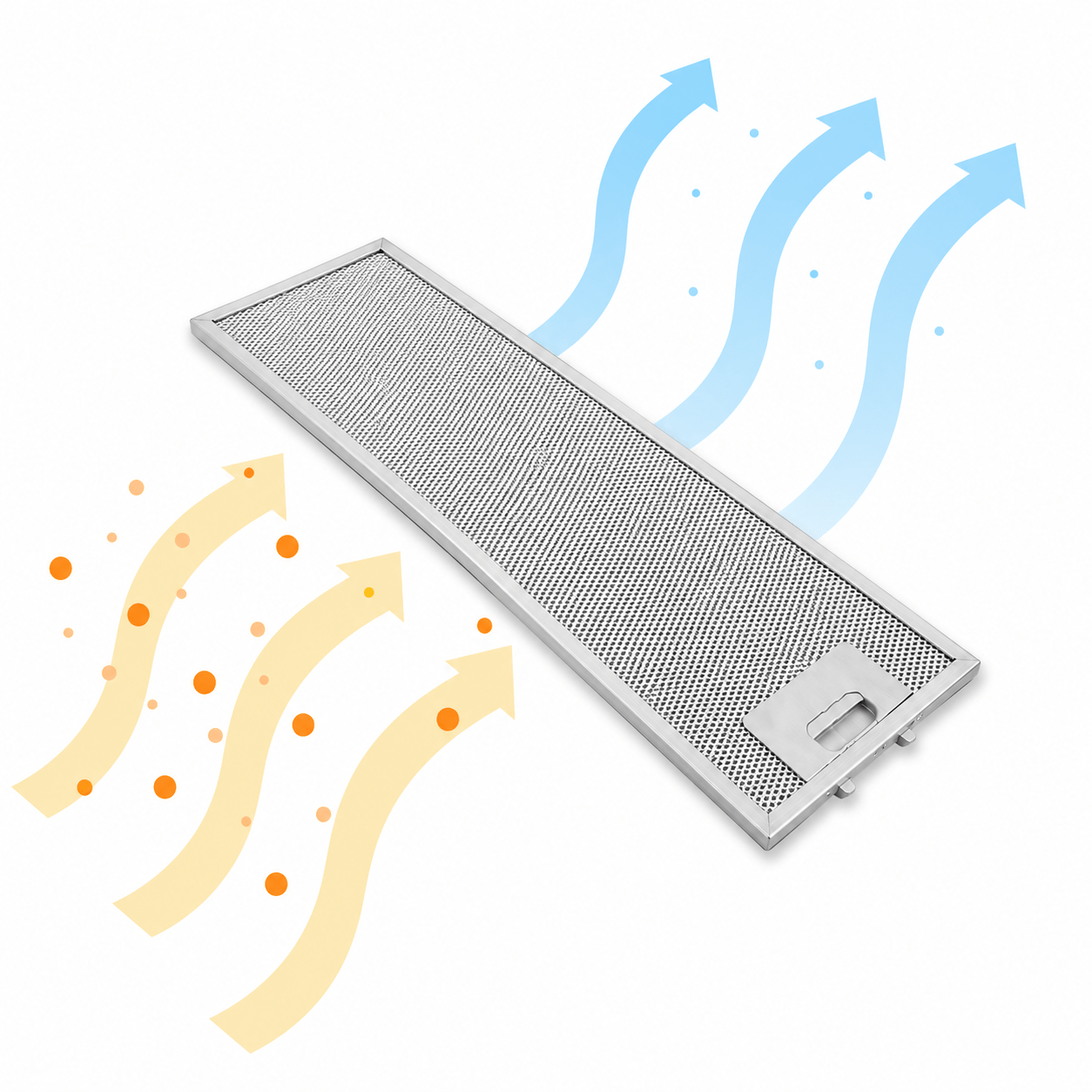 Filtro metálico AllSpares 532x176x9 mm 481248058305 / GF023B