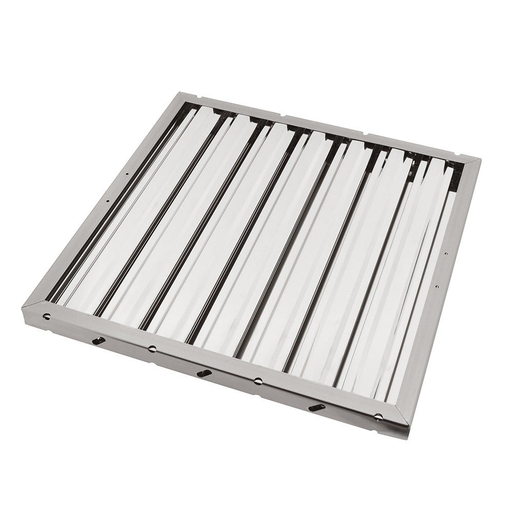 Filtro de lamelas 400x400x25 mm tipo A para exaustor de cozinha industrial