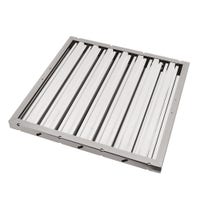Filtro de lamelas 400x400x25 mm tipo A para exaustor de cozinha industrial