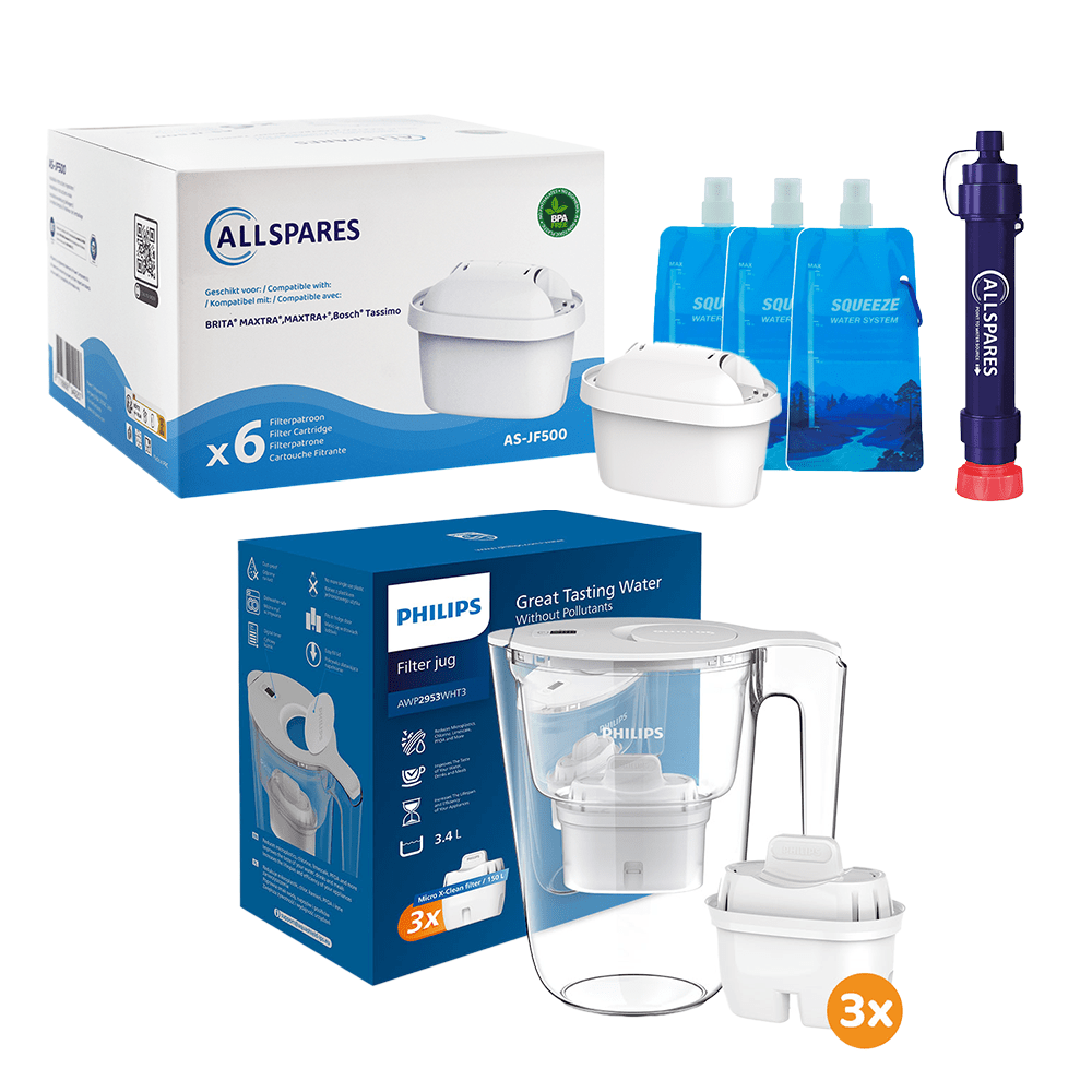 Kit de emergência para filtro de água médio - Kit de preparação com filtros de água para situações de emergência Philips / Allspares