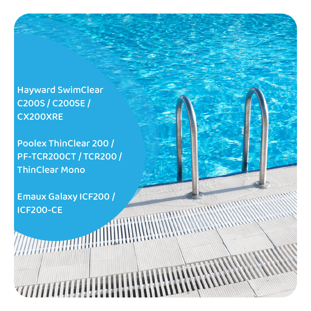 Filtro de Água para Piscina compatível com Poolex ThinClear 200 / PF-TCR200CT / TCR200 / ThinClear Mono
