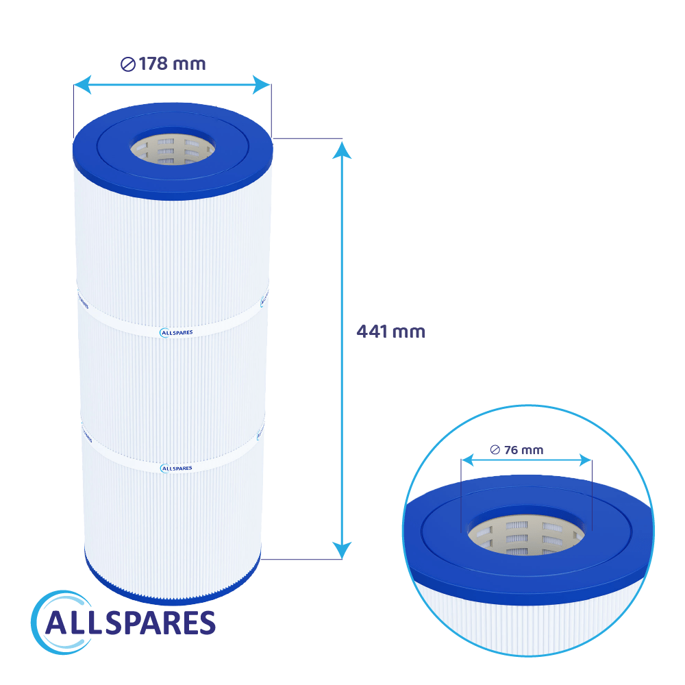 Cartucho de filtro para piscina adequado para Emaux ICF230 / ICF230-CE