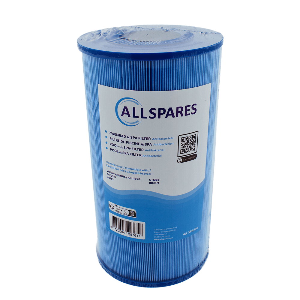Cartucho de filtro adequado para Wellis AKU0116 / AKU1608 / SC705-S / 40353 (antibacterieel)