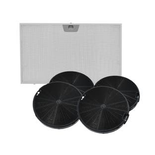 Filtro de carbono (4 unidades) e Filtro metálico (1 unidade) compatível com Valberg HD60N/HD60X