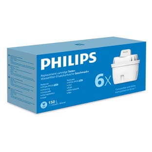 Filtro de água Philips 6 unidades (filtra PFAS) compatível com BRITA Maxtra+
