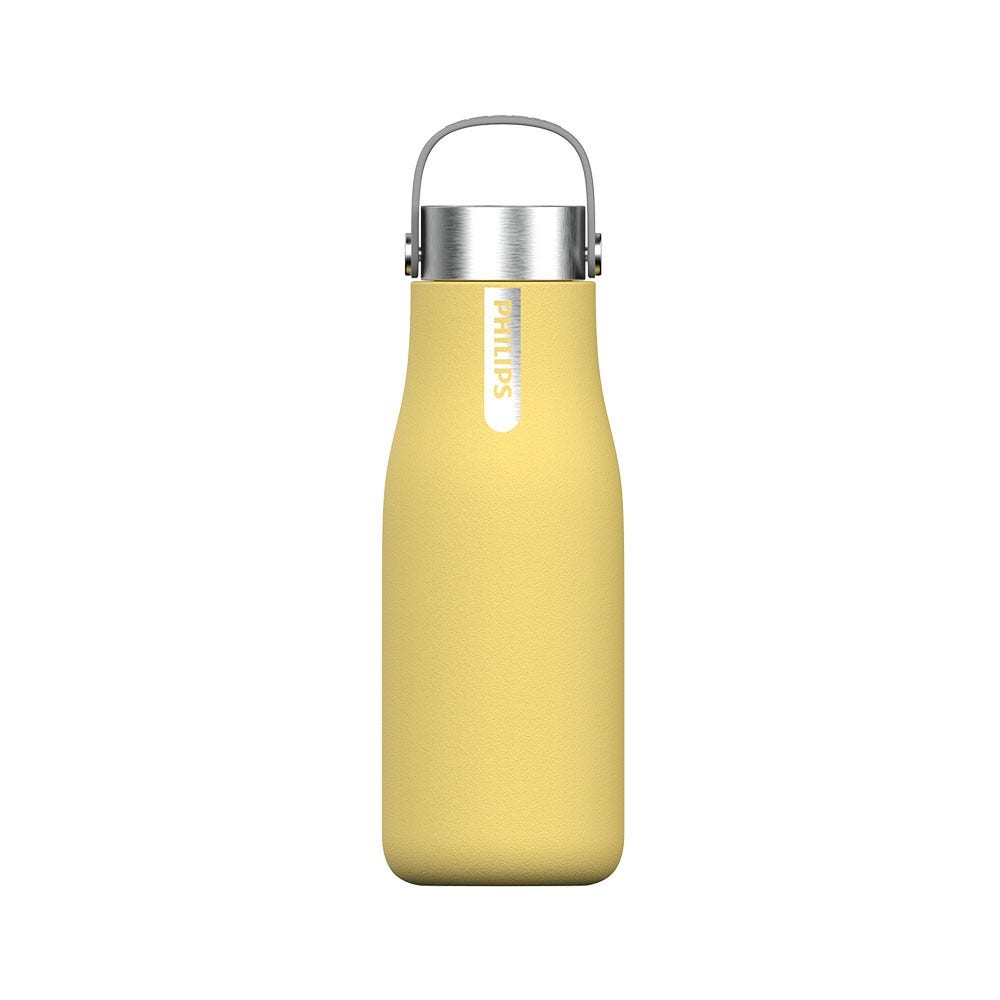 Garrafa de água Philips GoZero UV-C LED 590ml amarela AWP2788YL