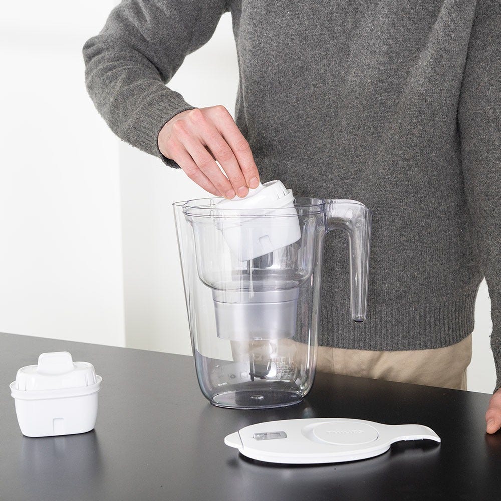 Jarro com filtro de água Philips 2.6L + Micro X-Clean (3X) AWP2933WHT3