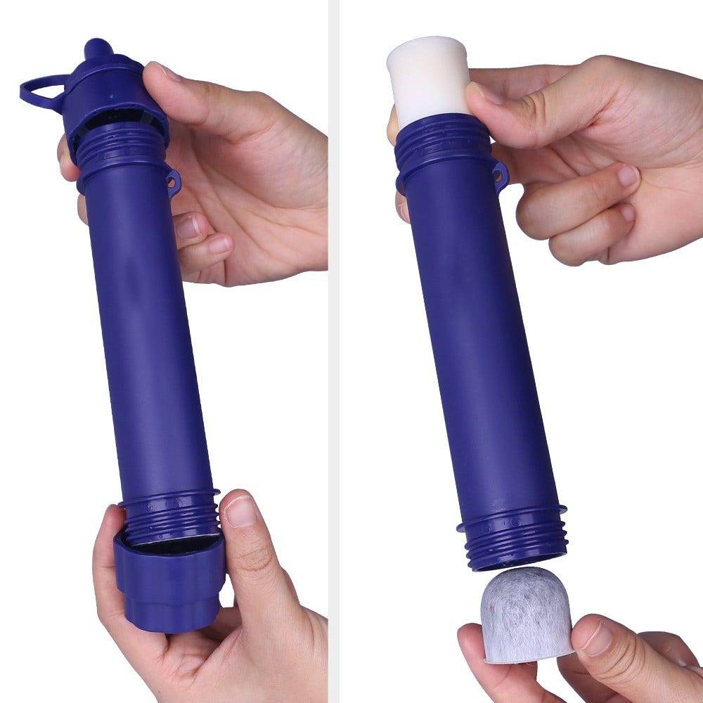 Filtro de água outdoor AllSpares com garrafa 0.65L Squeezable Pouch (3X)