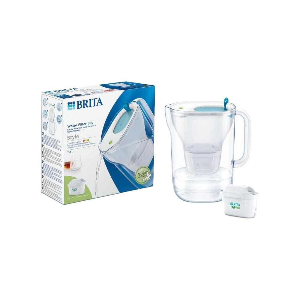 jarro de filtro de água BRITA Style 2.4L + Cartucho de filtro MAXTRA PRO 1051124 (filtra PFAS) BRITA