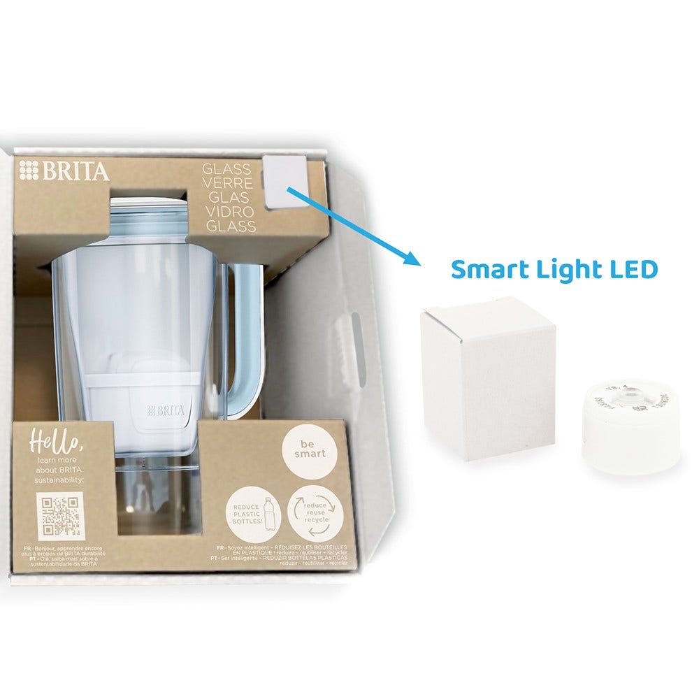 Jarro com filtro de água de vidro BRITA 2,5 l + 13 filtros MAXTRA PRO