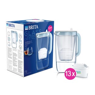 jarro de filtro de água de vidro BRITA 2.5L + 13 filtros de água MAXTRA PRO (filtra PFAS) BRITA