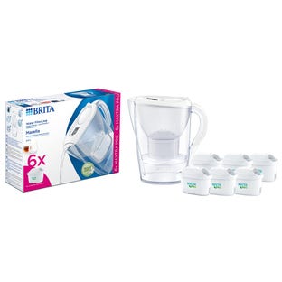 jarro de filtro de água BRITA Marella 2.4L + 6 filtros de água MAXTRA PRO 1051132 (filtra PFAS) BRITA