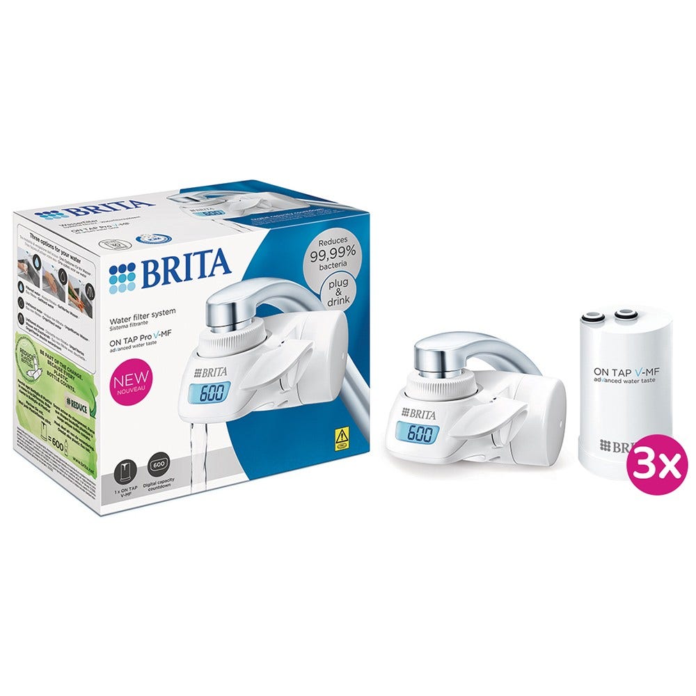 Sistema de filtragem de &aacute;gua BRITA ON TAP Pro V-MF >0,5 micron + 3 filtros