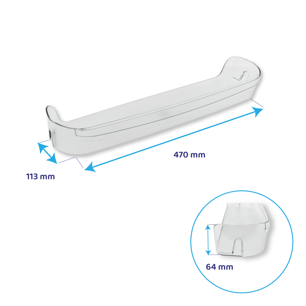 Suporte de garrafas Whirlpool 470x113mm C00272782