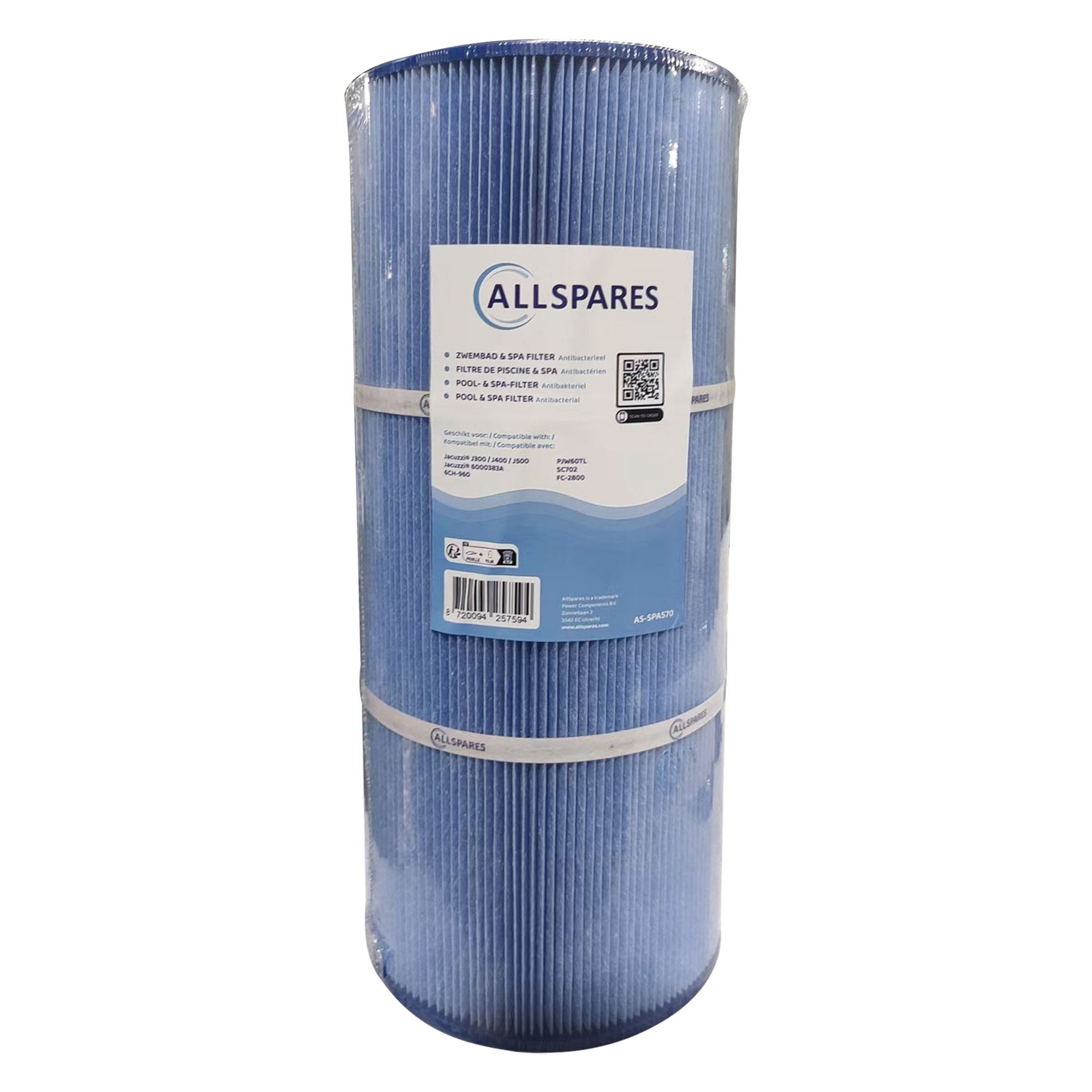 Cartucho de filtro para Jacuzzi série J300 / J400 / J500 / 6000383A (antibacteriano)