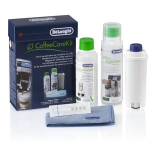 Kit de limpeza e manutenção Delonghi para máquina de café / Descalcificador + Limpador do sistema de leite + Cartucho de filtro