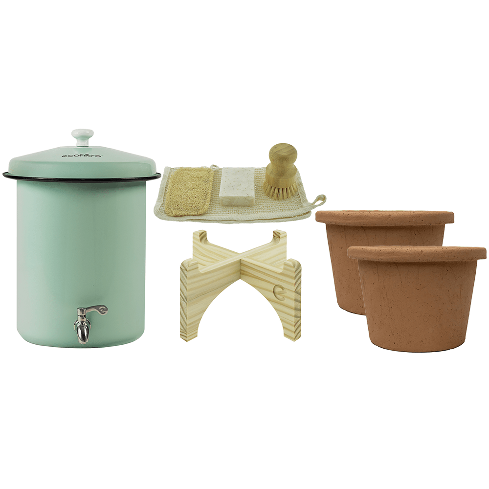 Ecofiltro filtro de água 5L conjunto inicial Verde Menta - 4 anos de utilização