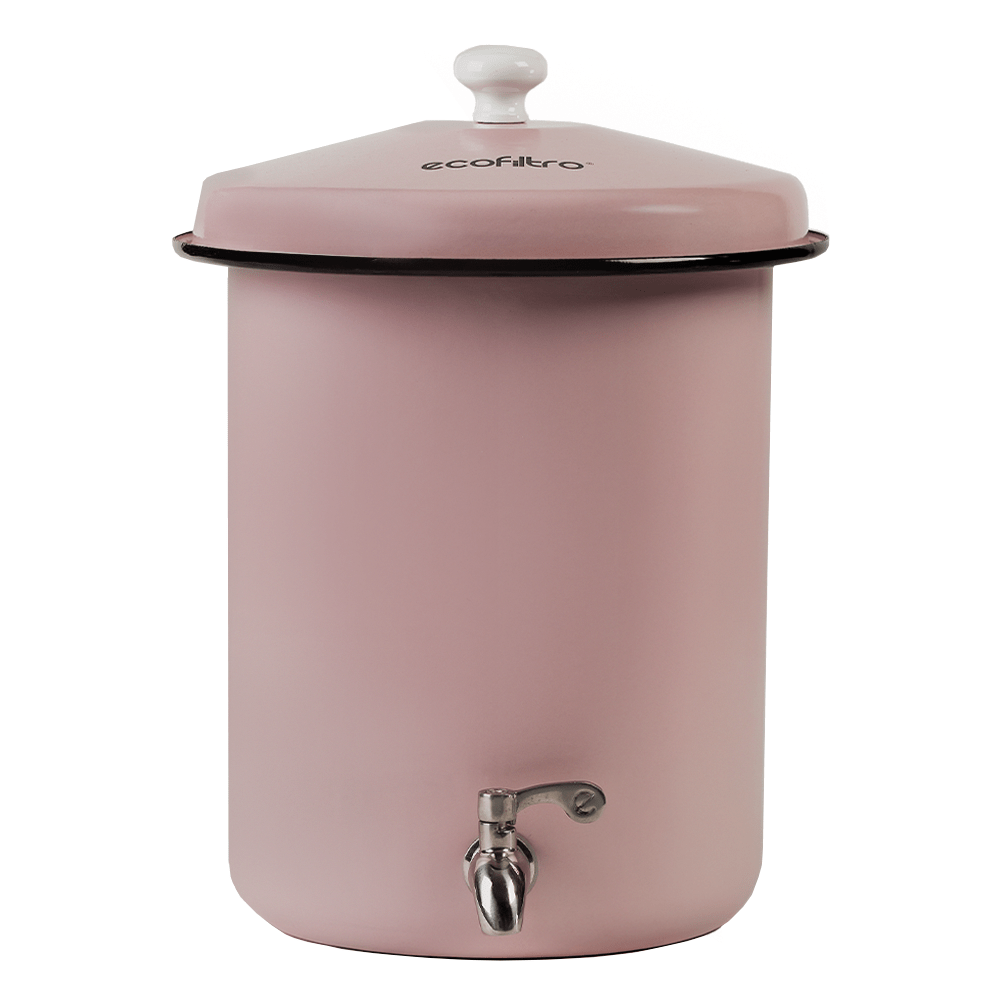 Dispensador de água Ecofiltro 5L Rosa Bebé (filtra PFAS) Ecofiltro