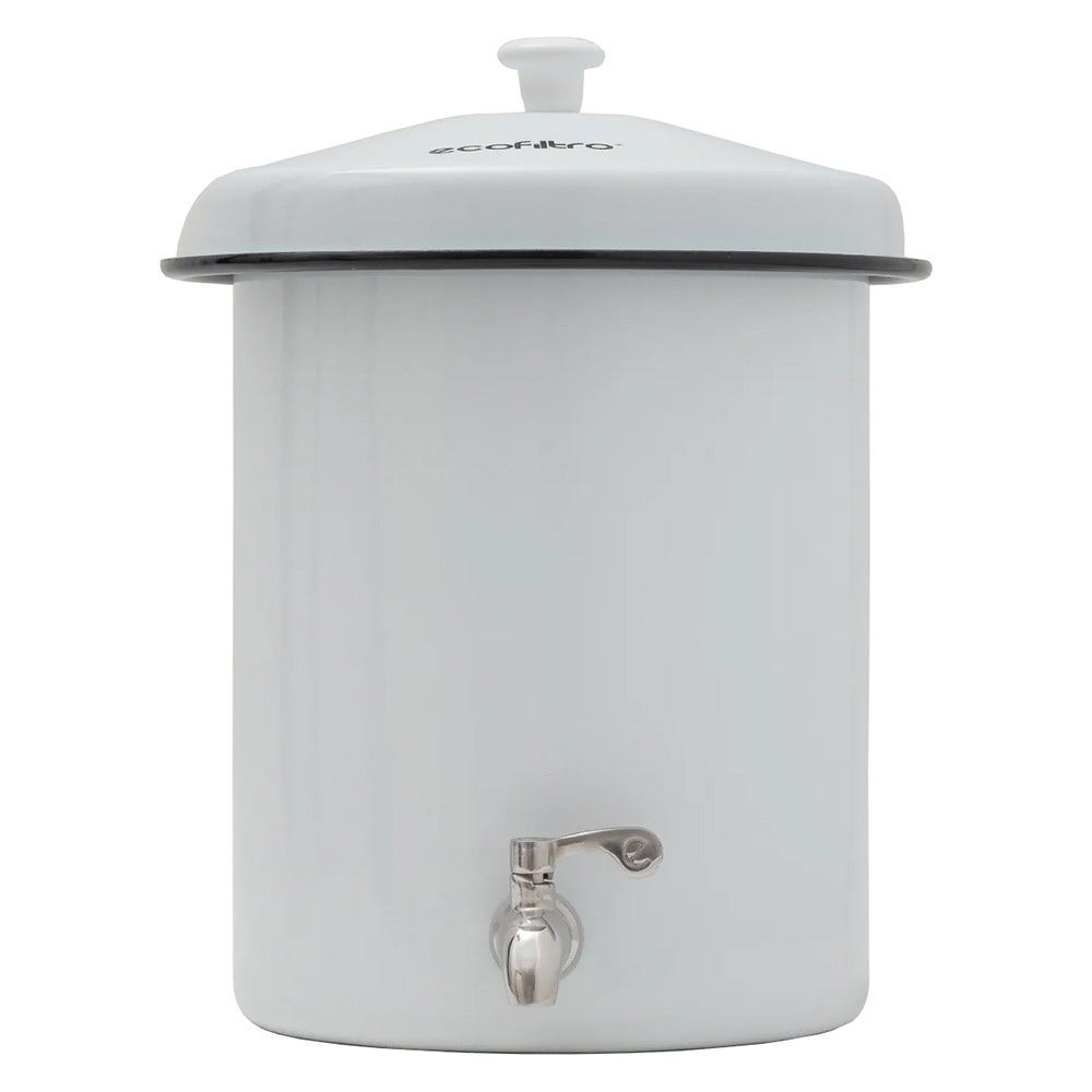 Dispensador de água Ecofiltro 5L conjunto completo branco (filtra PFAS)