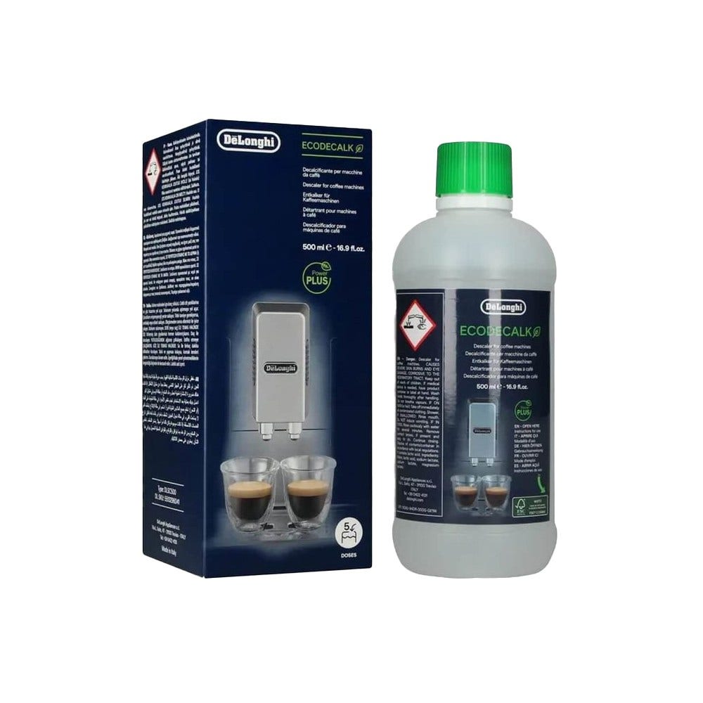 Conjunto de manutenção DeLonghi para máquina de café, cartucho de filtro + descalcificante (500 ml)