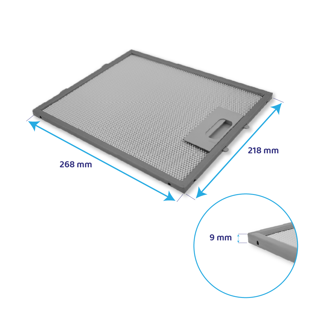 Filtro metálico Siemens 268x218x10mm 704113