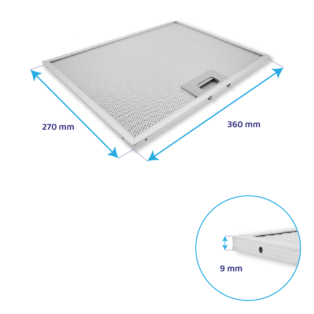 Filtro metálico Indesit 360x270mm C00515919