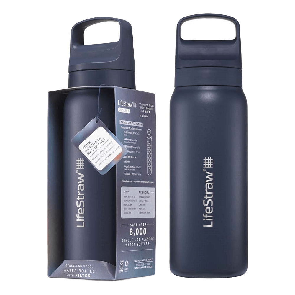 LifeStraw Go 2.0 Series Garrafa em aço inoxidável Azul Oceano (1000 ml)